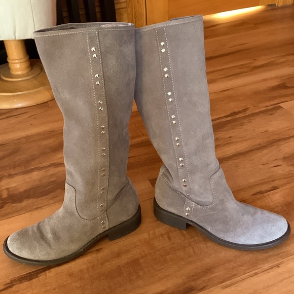 Genuine grey suede Carlos Santana tall boot, sz 6.5 - Picture 6 of 8